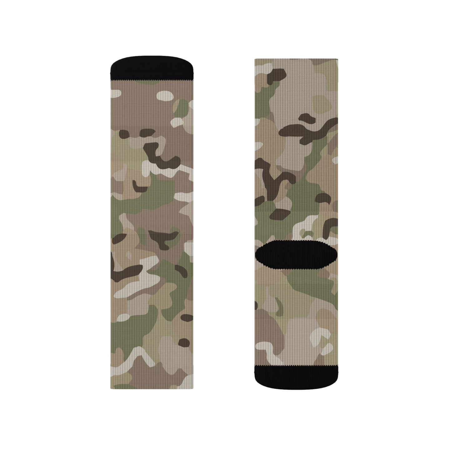 Hawaii Camo Sublimation Socks — Military Multicam Crew Socks