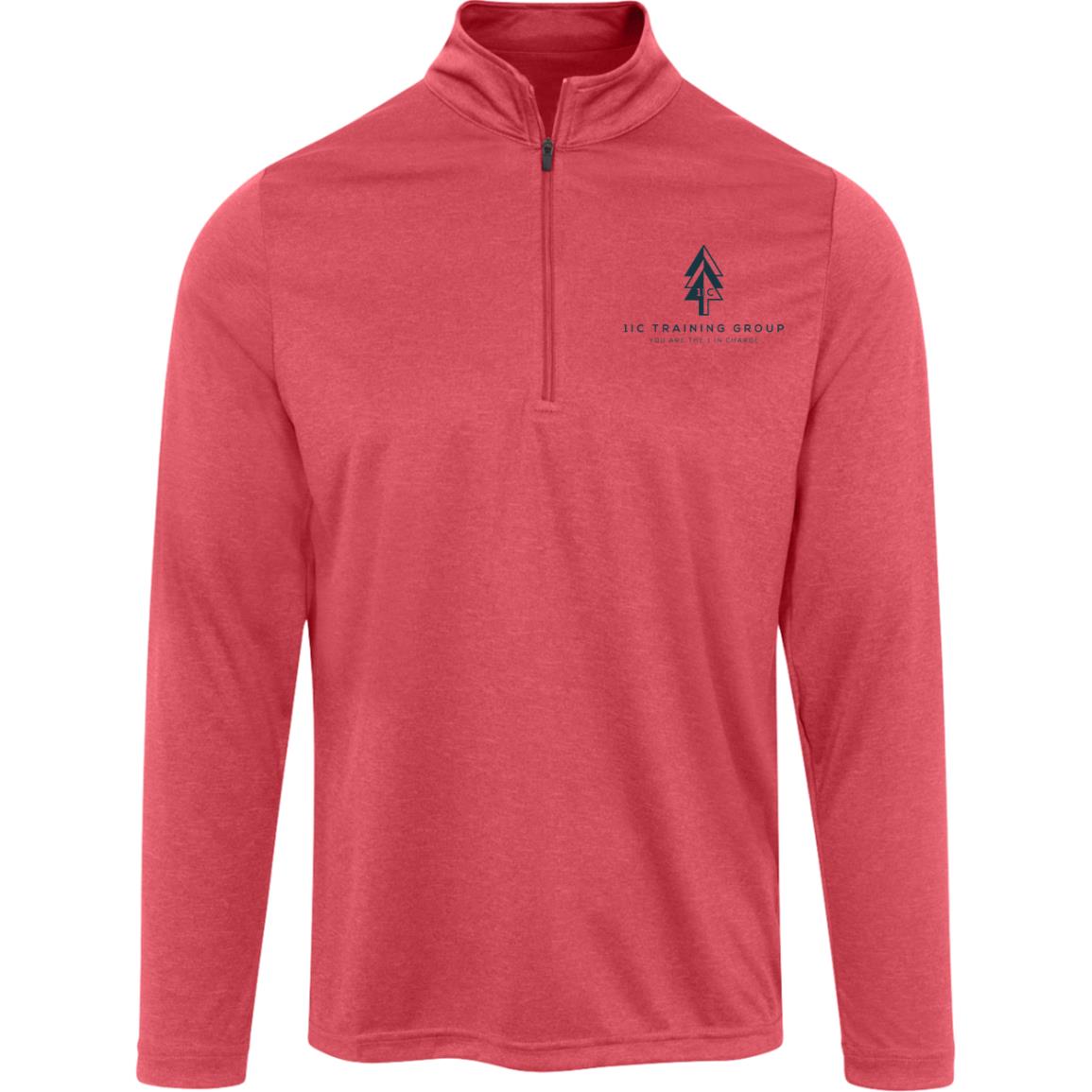1IC Mens Heather Quarter Zip