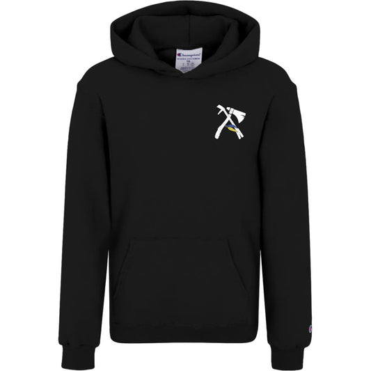 Youth Atlanta White Logo Champion Kids Powerblend Hoodie