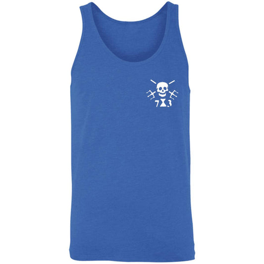 Skull 73 White Unisex Tank