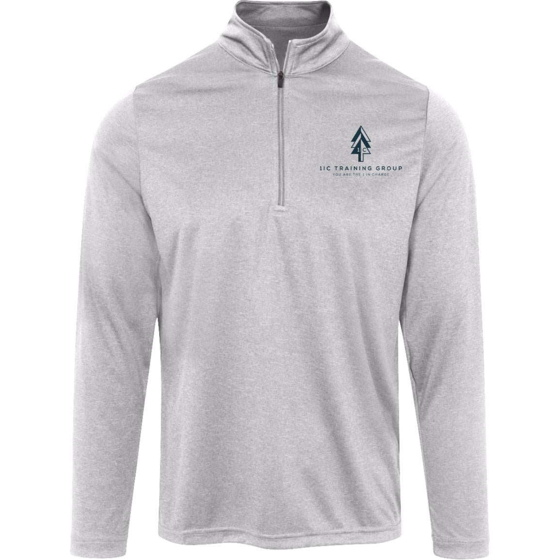 1IC Mens Heather Quarter Zip