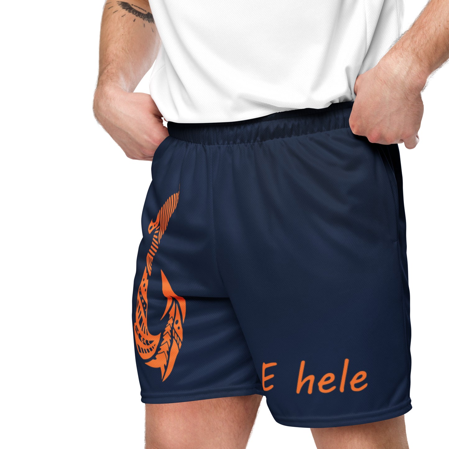 E Hele Hook Unisex mesh shorts