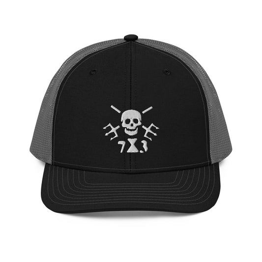 Skull 73 White Trucker Cap