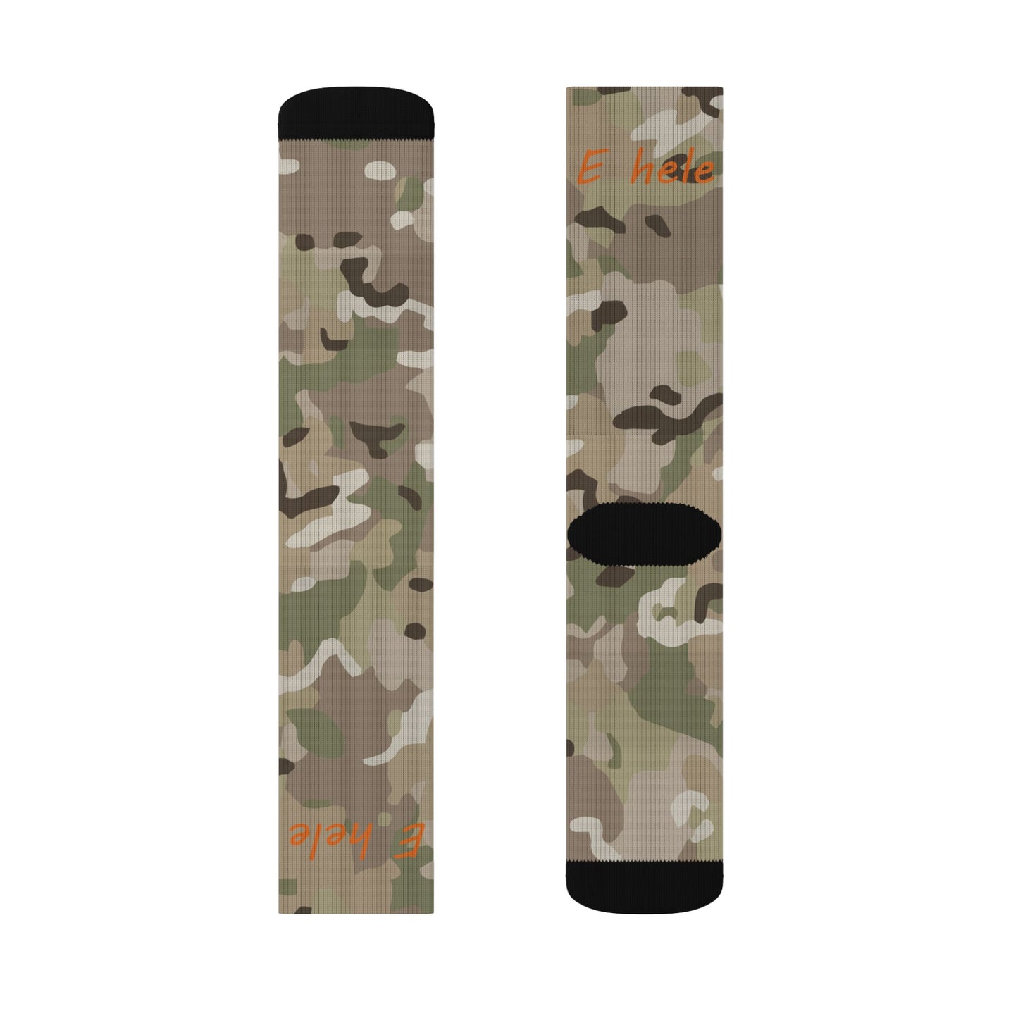 Hawaii Camo Sublimation Socks — Military Multicam Crew Socks