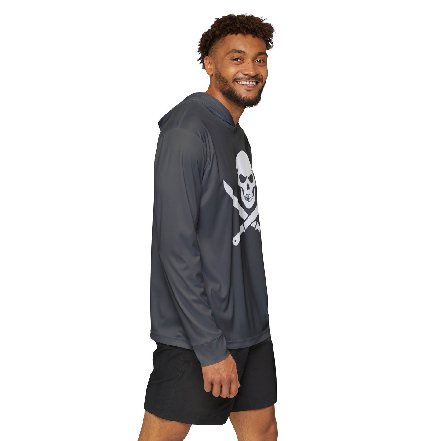 JR 2-Tone Hoodie — Two-Tone Pirate Skull Sports Warmup Hoodie