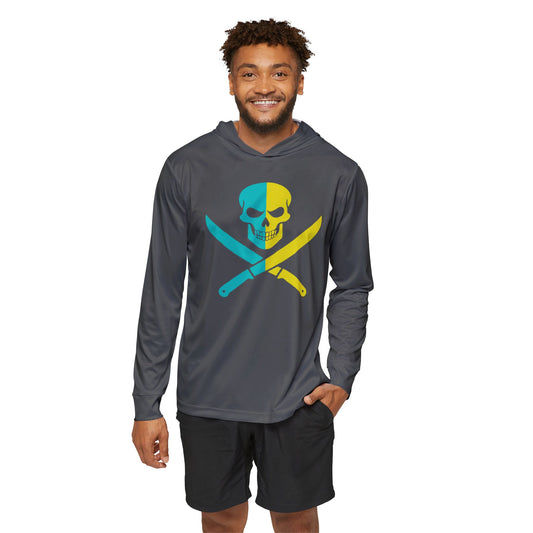JR 2-Tone Hoodie — Two-Tone Pirate Skull Sports Warmup Hoodie