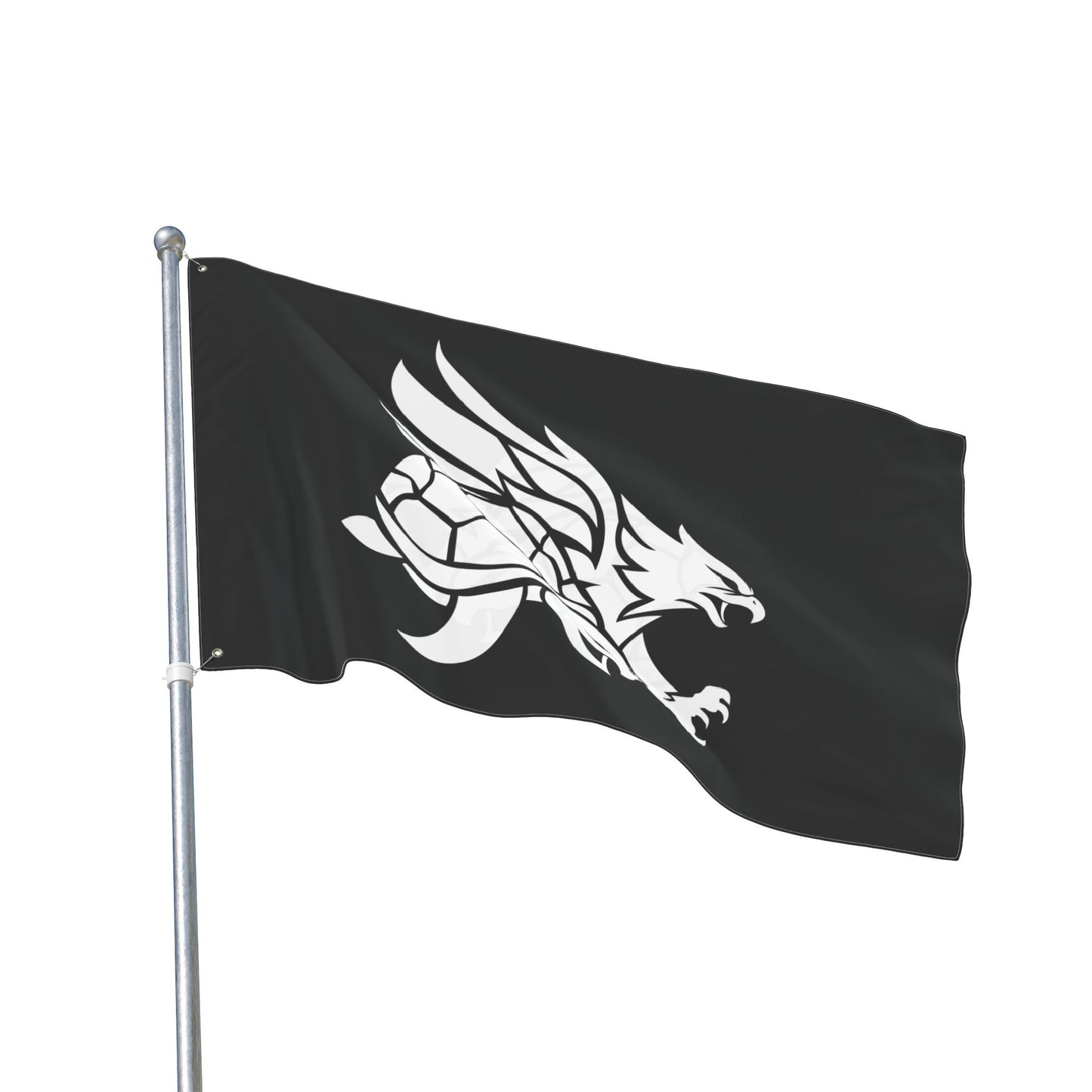 Tribal White Double-Sided Flag