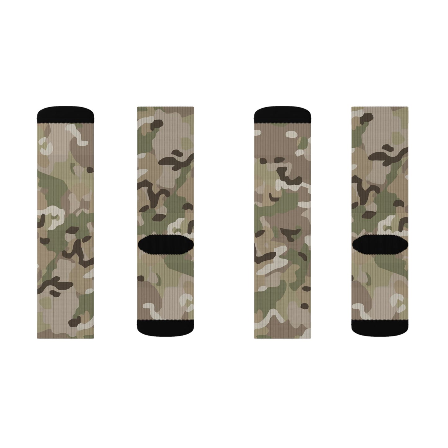Hawaii Camo Sublimation Socks — Military Multicam Crew Socks