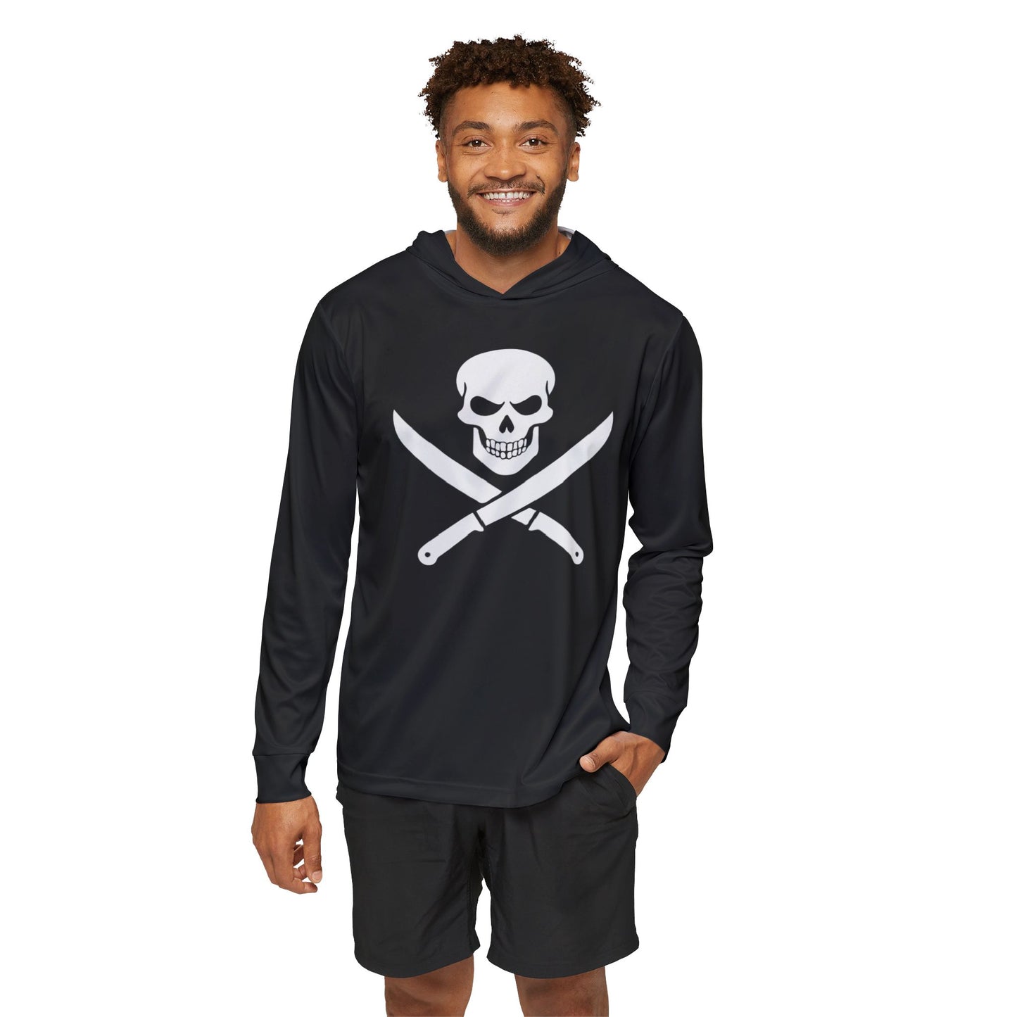 JR 2-Tone Hoodie — Two-Tone Pirate Skull Sports Warmup Hoodie