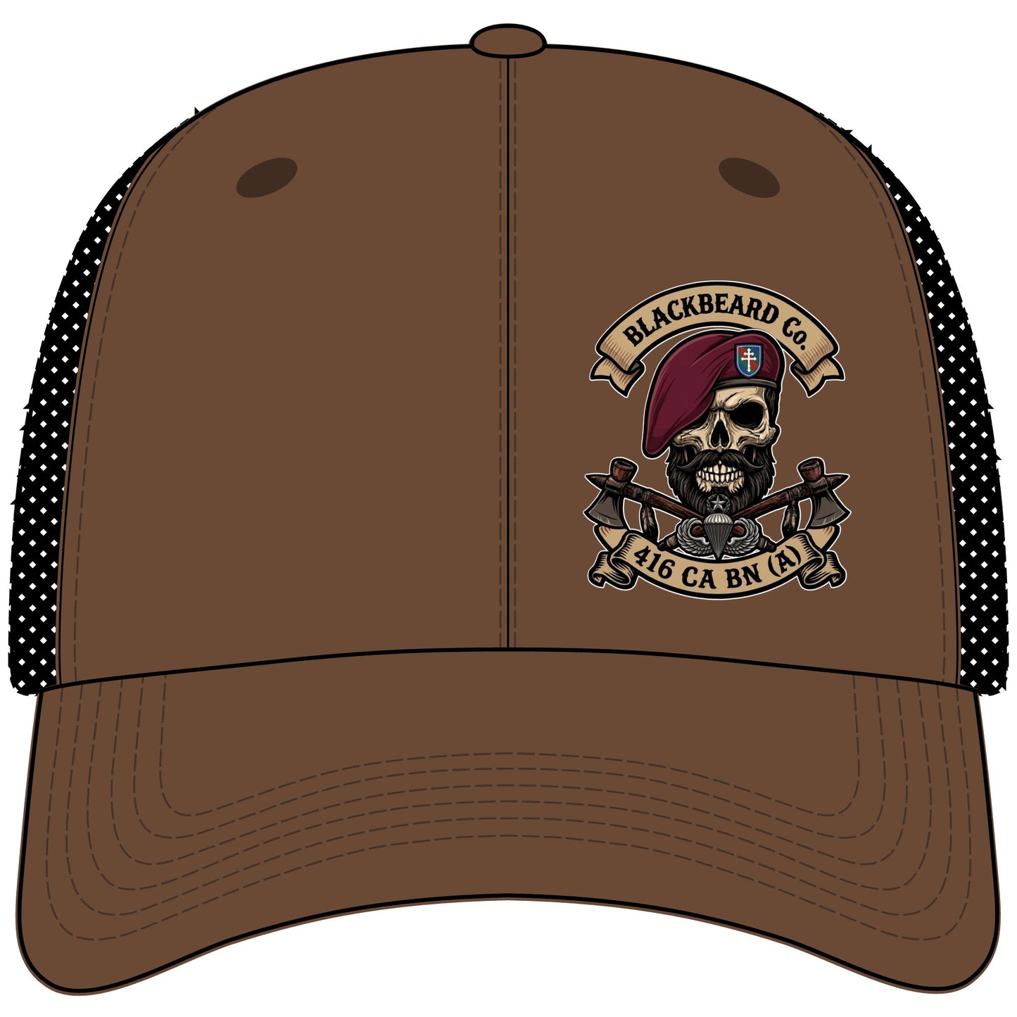 B/416 CA BN (A) Mesh-Back Trucker Hat