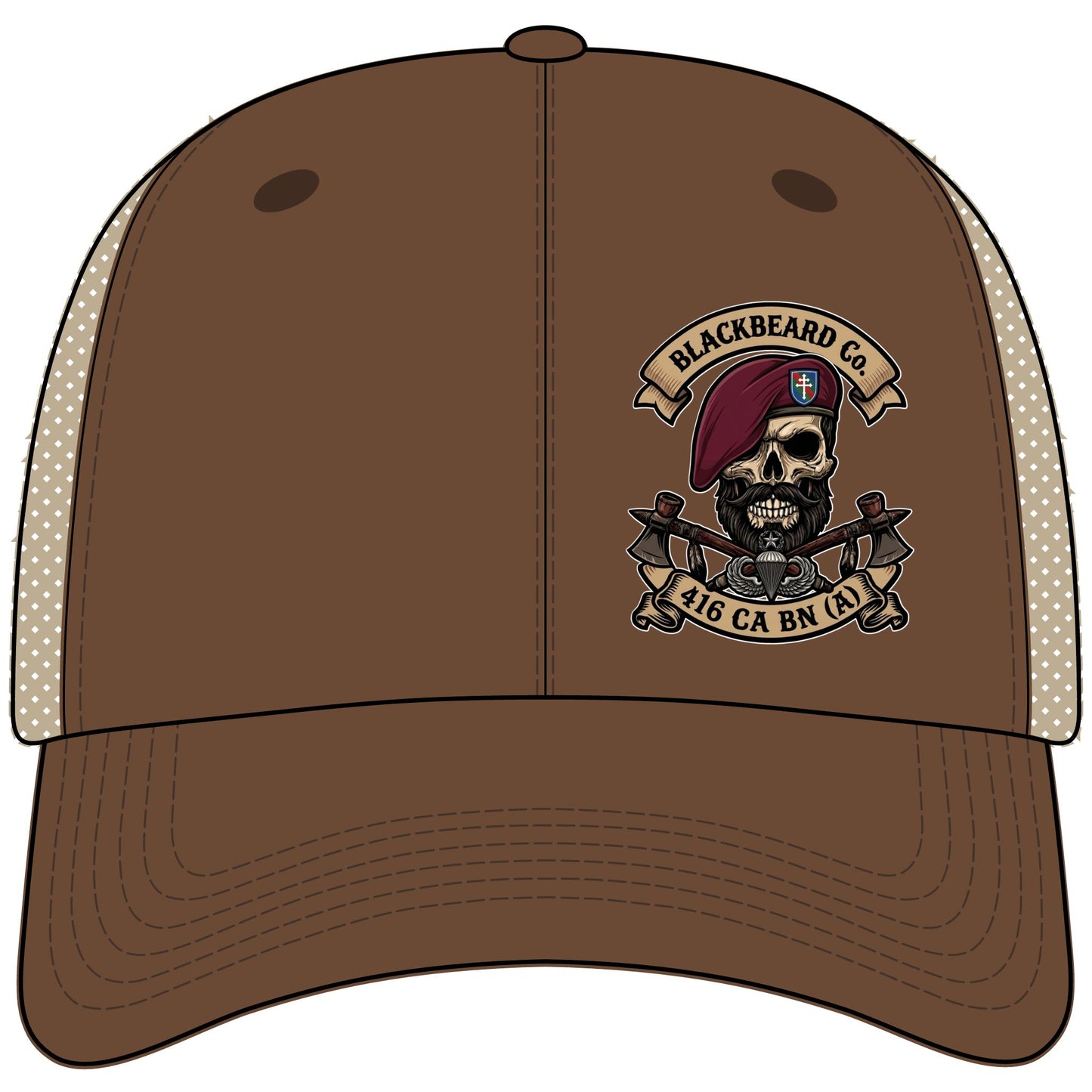 B/416 CA BN (A) Mesh-Back Trucker Hat