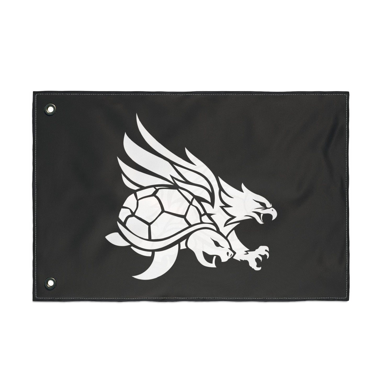 Tribal White Double-Sided Flag