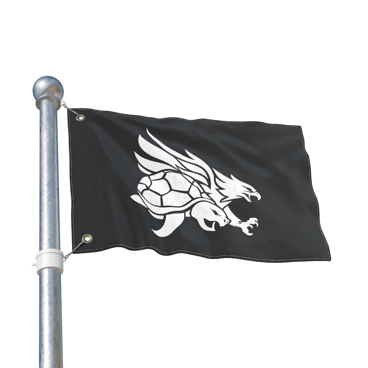 Tribal White Double-Sided Flag