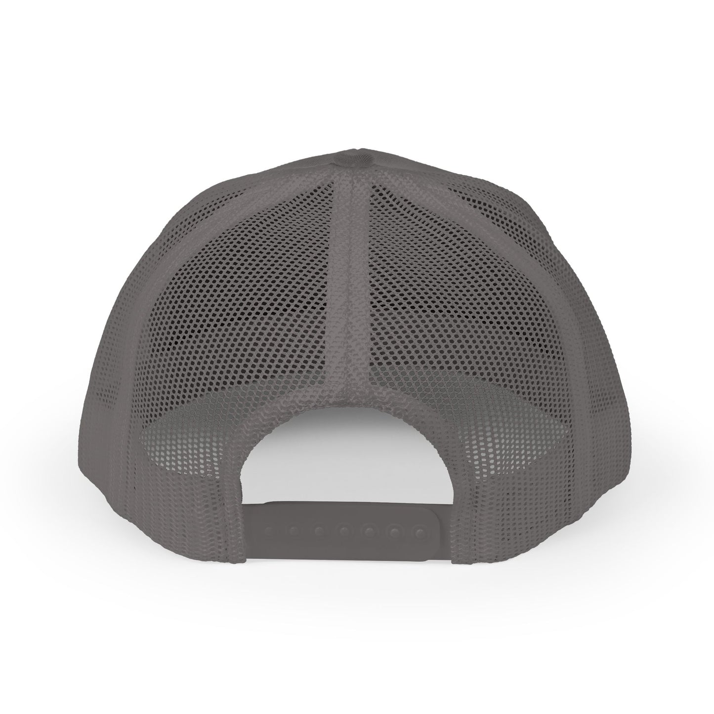 Render Safe Retro Trucker Hat – Red 'Render Safe' Script Logo Mesh Cap