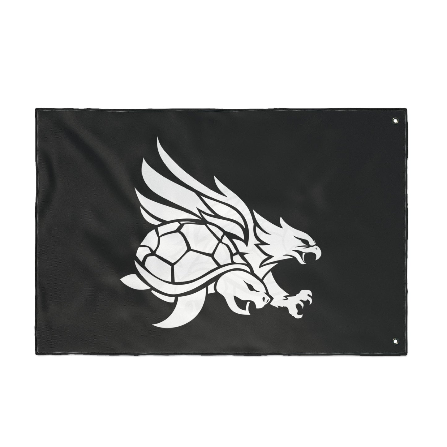 Tribal White Double-Sided Flag