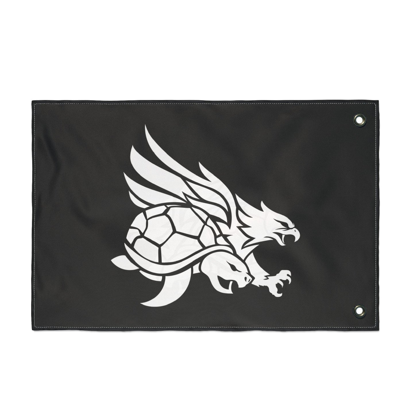 Tribal White Double-Sided Flag