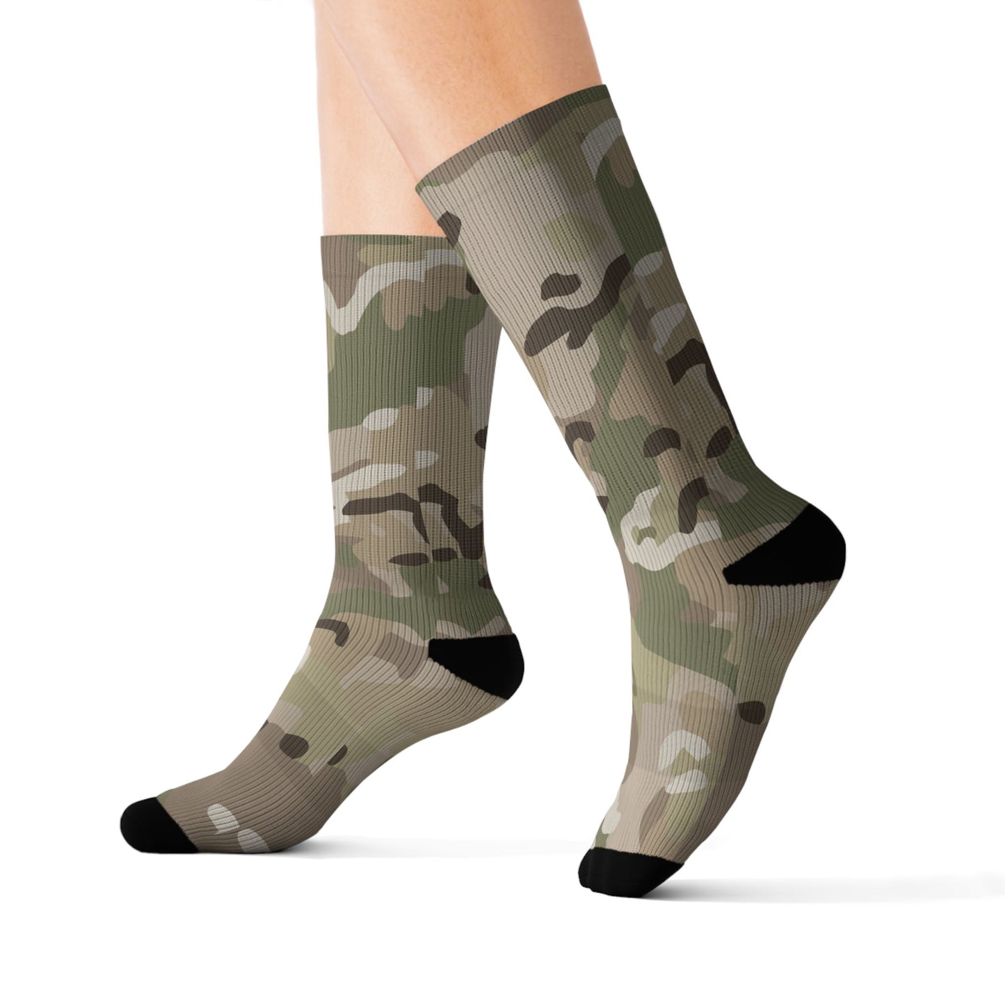 Hawaii Camo Sublimation Socks — Military Multicam Crew Socks