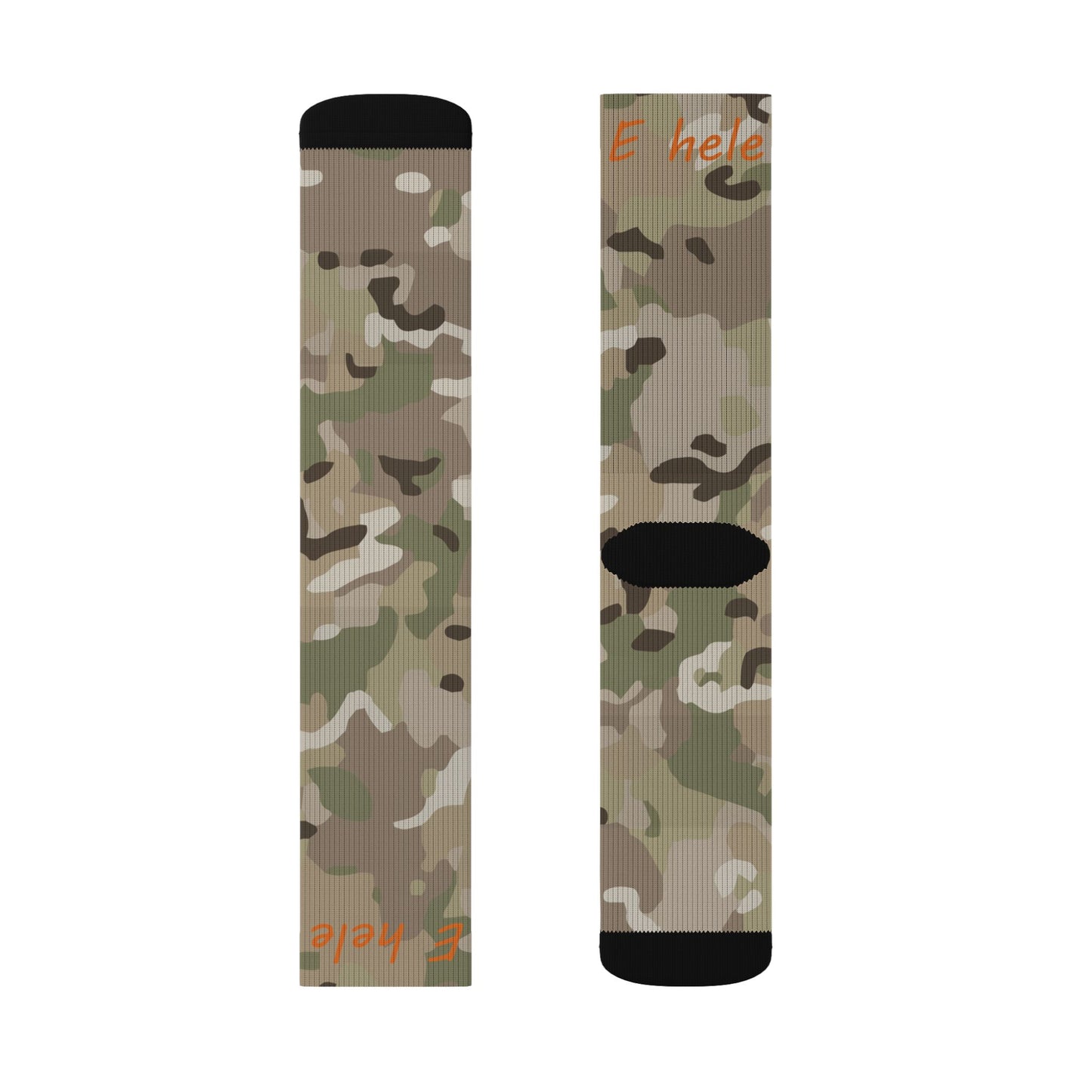 Hawaii Camo Sublimation Socks — Military Multicam Crew Socks