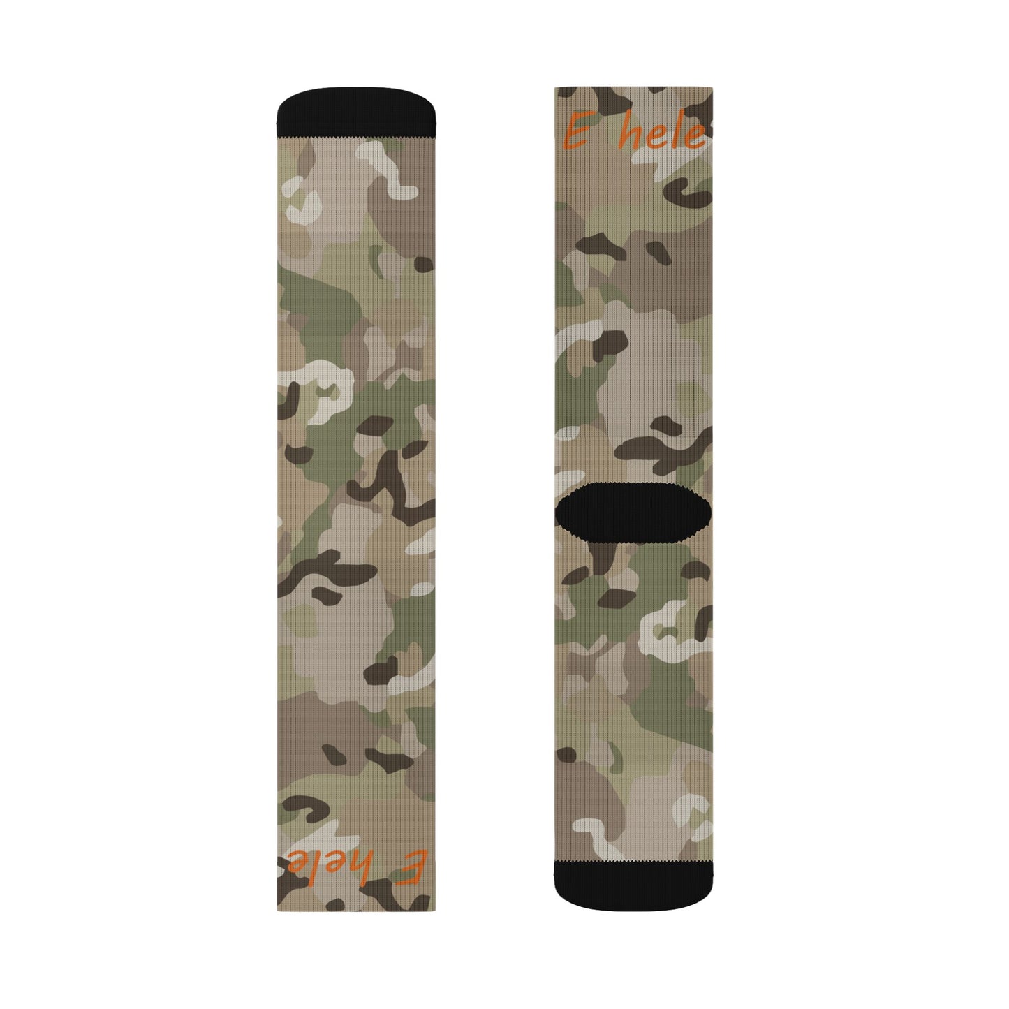 Hawaii Camo Sublimation Socks — Military Multicam Crew Socks