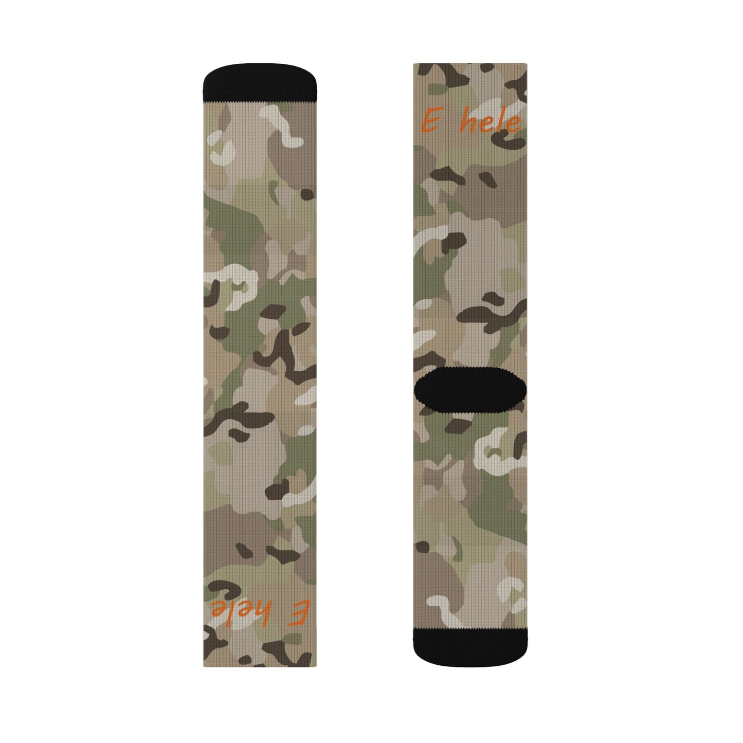 Hawaii Camo Sublimation Socks — Military Multicam Crew Socks