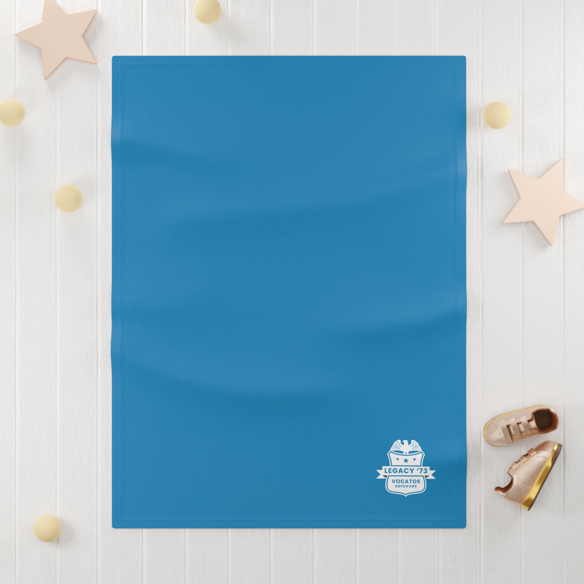 Legacy ‘73 Blue Soft Fleece Baby Blanket — Cozy Nursery Throw for Newborns & Toddlers