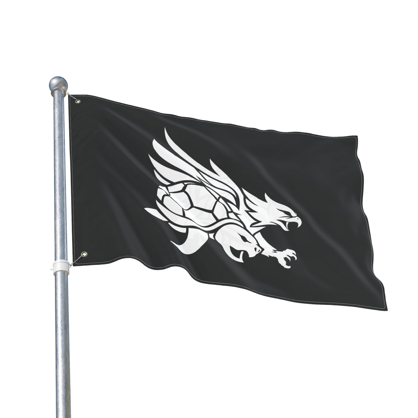 Tribal White Double-Sided Flag