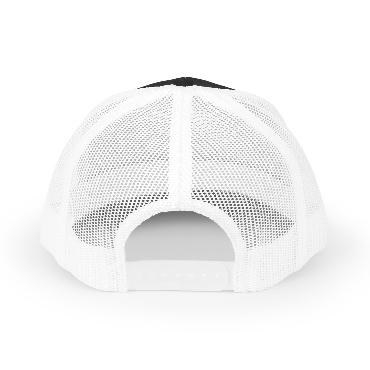 Render Safe Retro Trucker Hat – Red 'Render Safe' Script Logo Mesh Cap