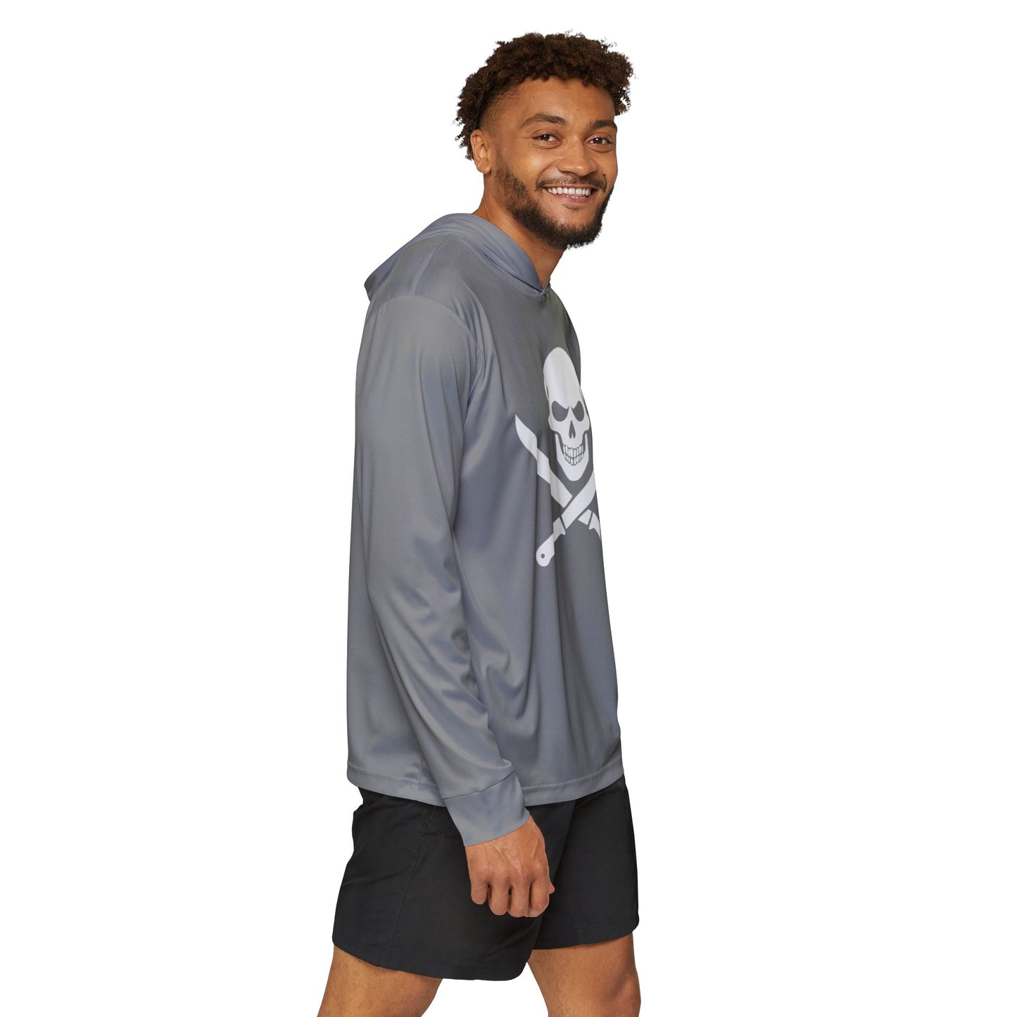 JR 2-Tone Hoodie — Two-Tone Pirate Skull Sports Warmup Hoodie