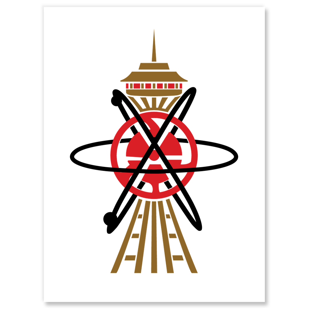 City 6 Space Needle Kiss Cut Stickers