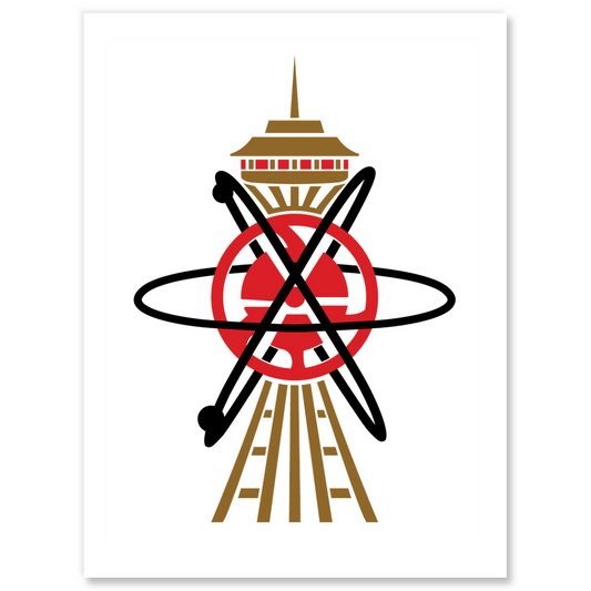 City 6 Space Needle Kiss Cut Stickers