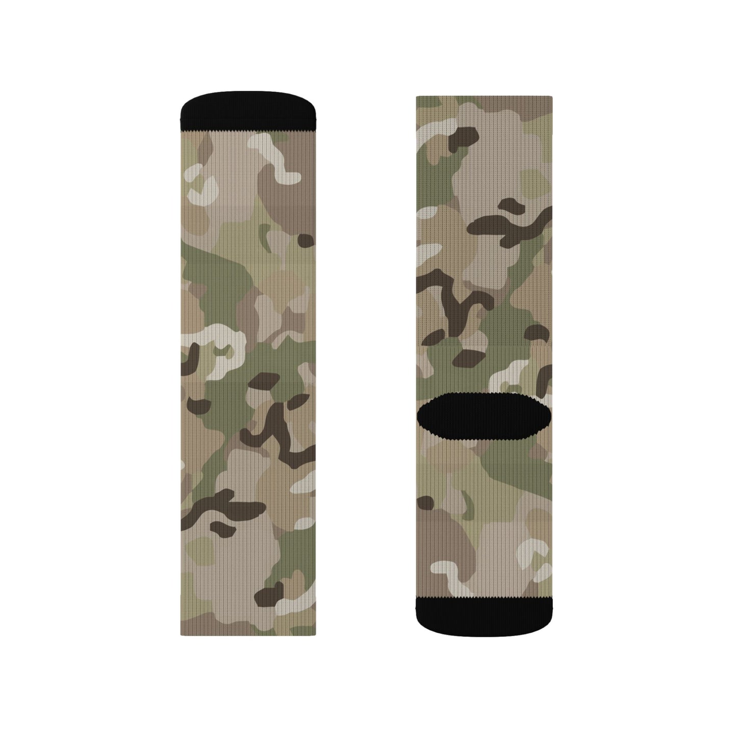 Hawaii Camo Sublimation Socks — Military Multicam Crew Socks