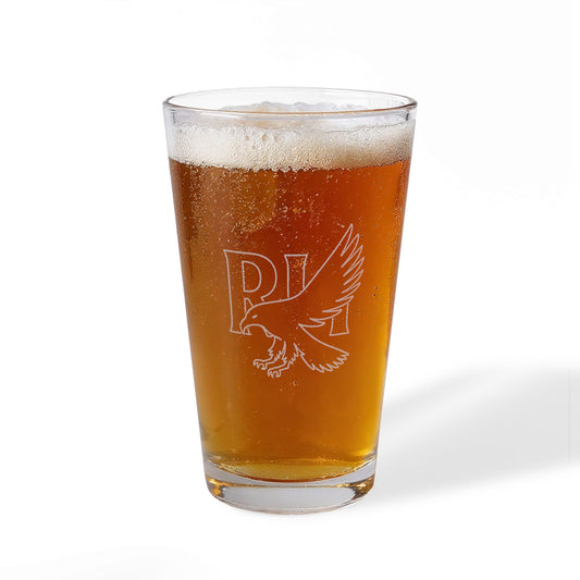 Engraved 16oz Pint Mixing Glass — Eagle Crest Design