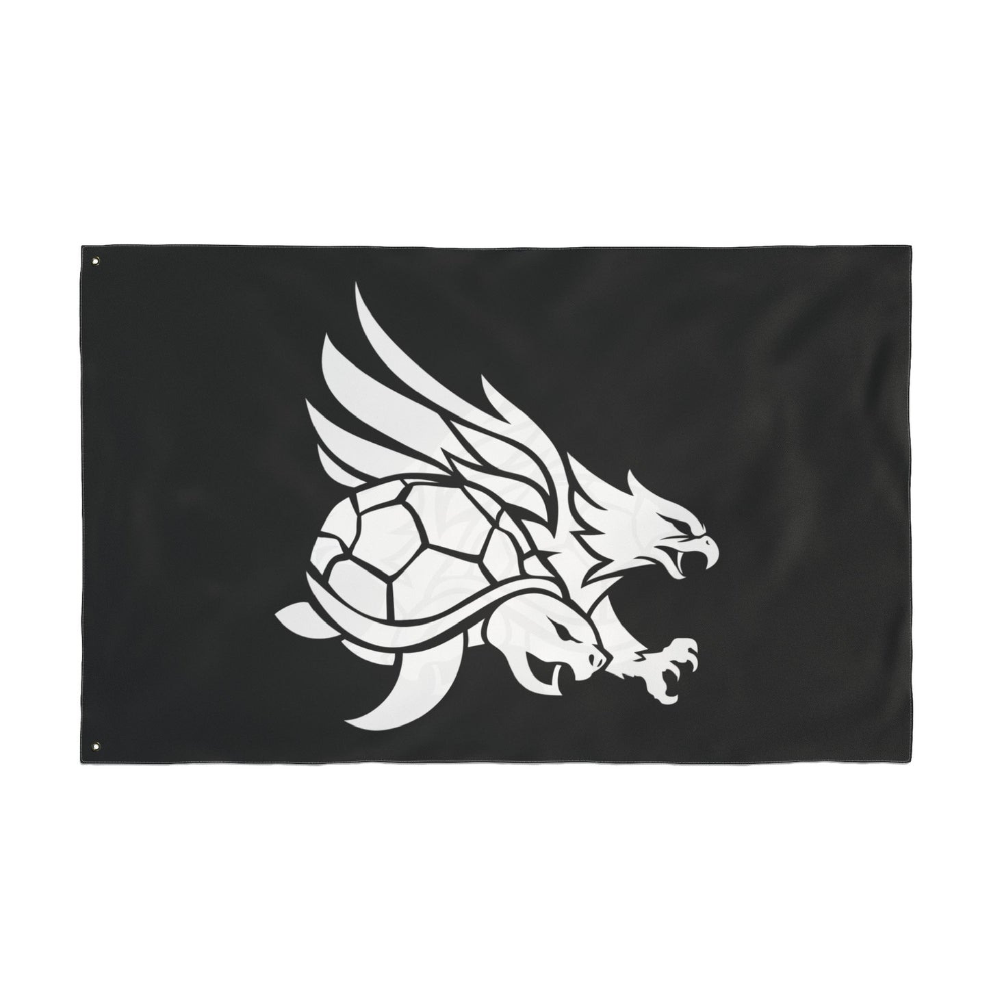 Tribal White Double-Sided Flag