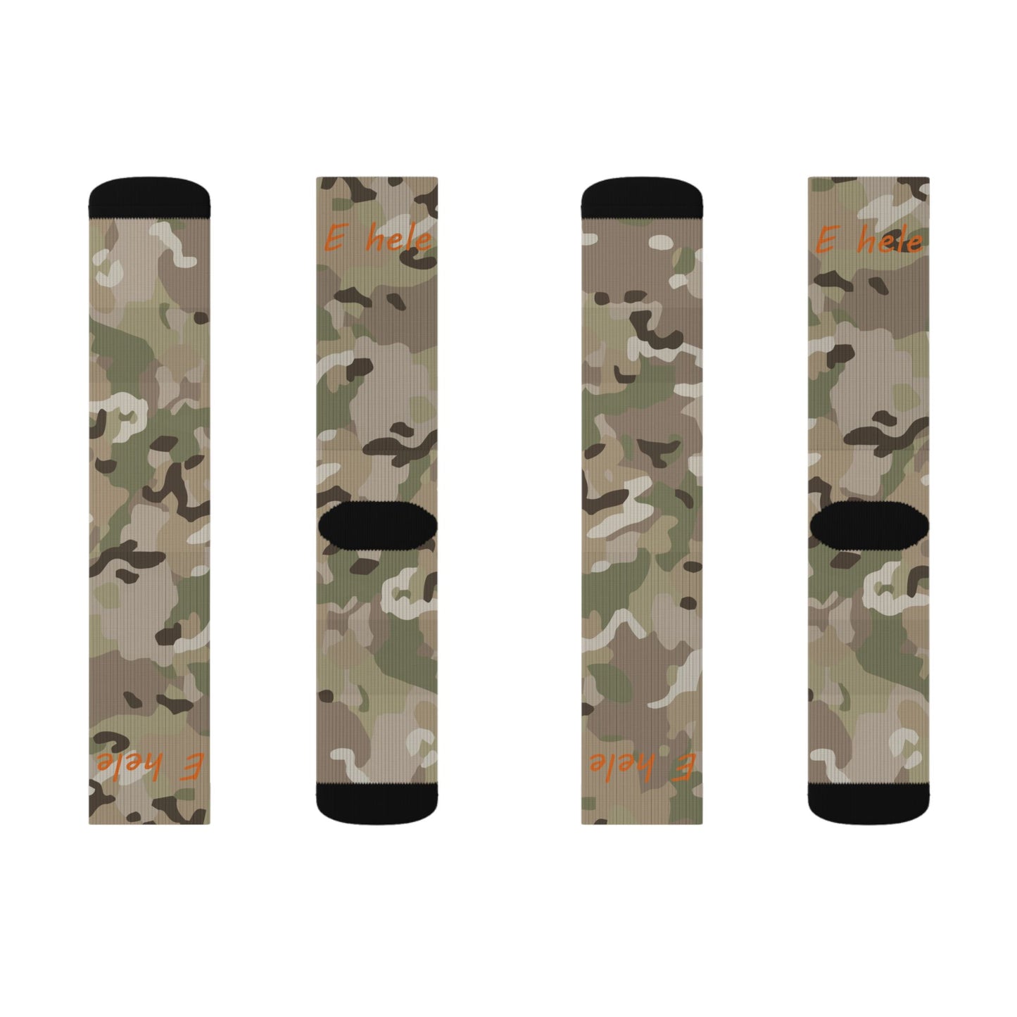 Hawaii Camo Sublimation Socks — Military Multicam Crew Socks