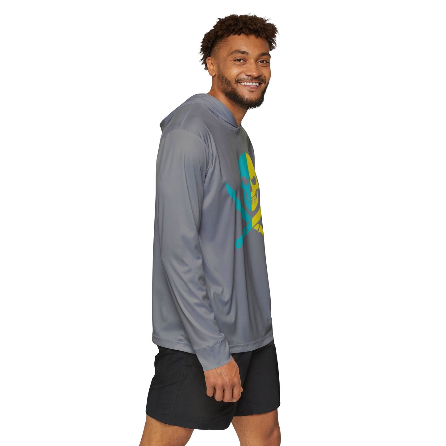 JR 2-Tone Hoodie — Two-Tone Pirate Skull Sports Warmup Hoodie