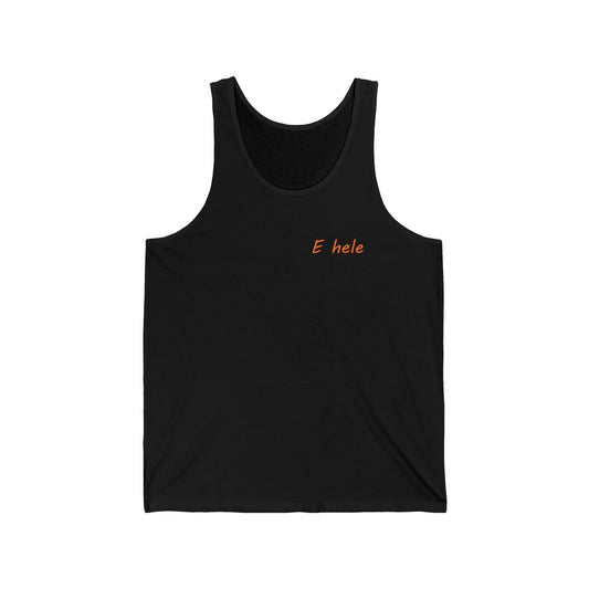 Skull Spear Tank Top — Orange Tribal Skull Graphic