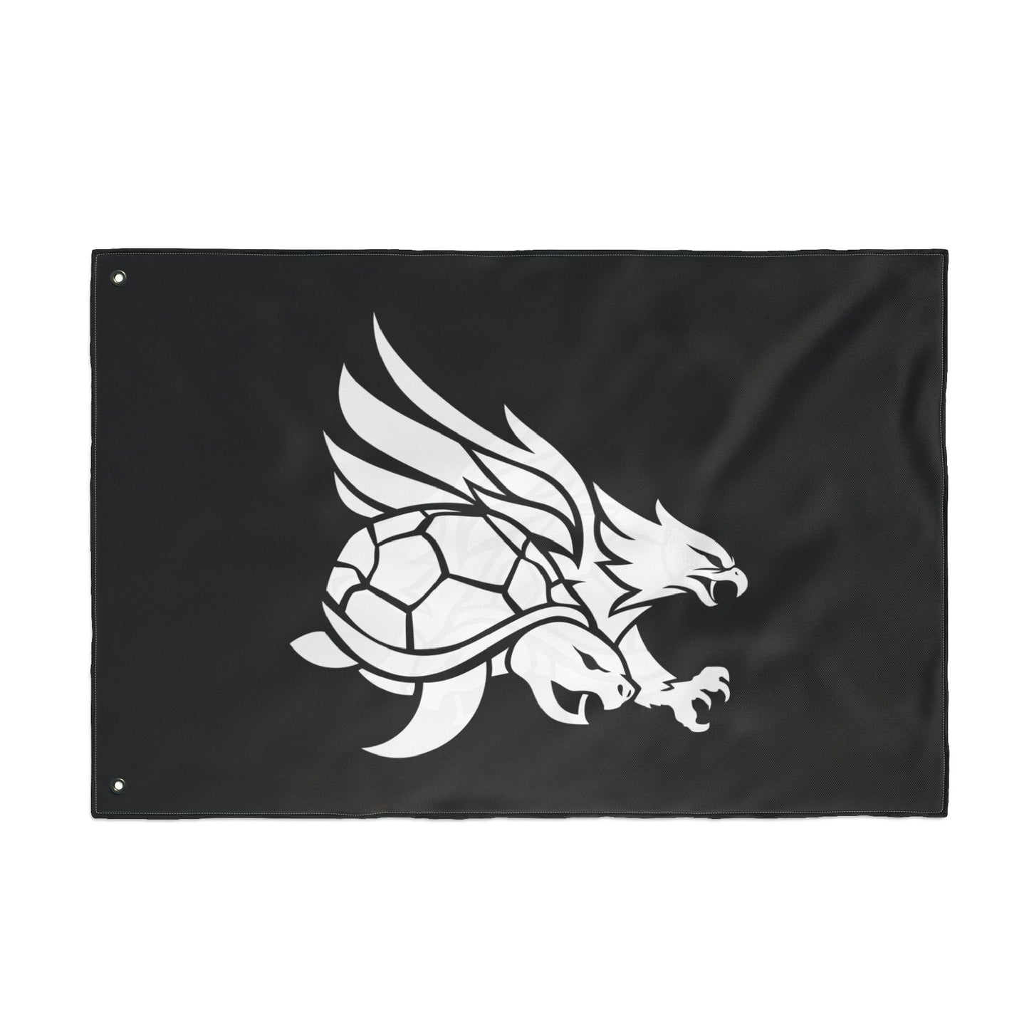 Tribal White Double-Sided Flag