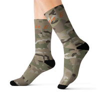 Hawaii Camo Sublimation Socks — Military Multicam Crew Socks