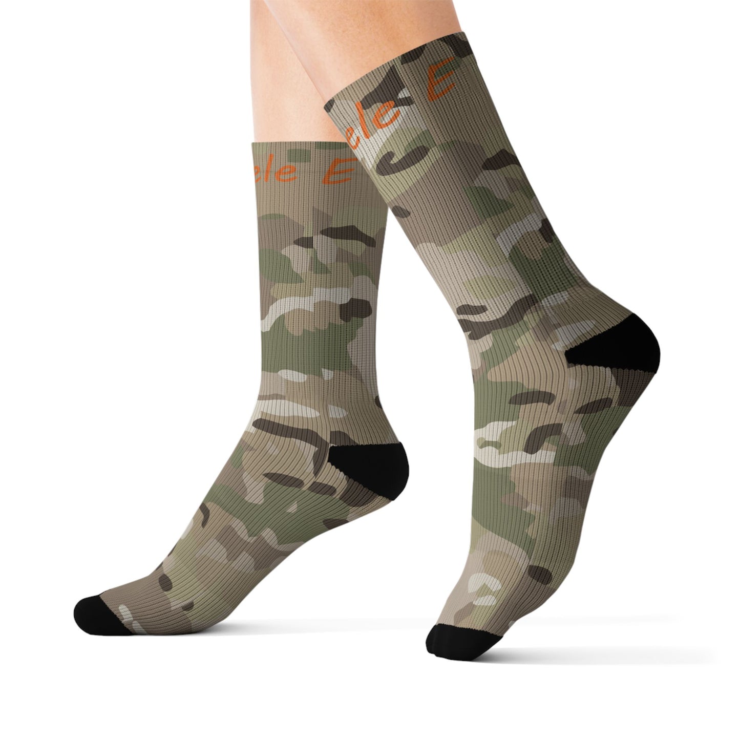 Hawaii Camo Sublimation Socks — Military Multicam Crew Socks