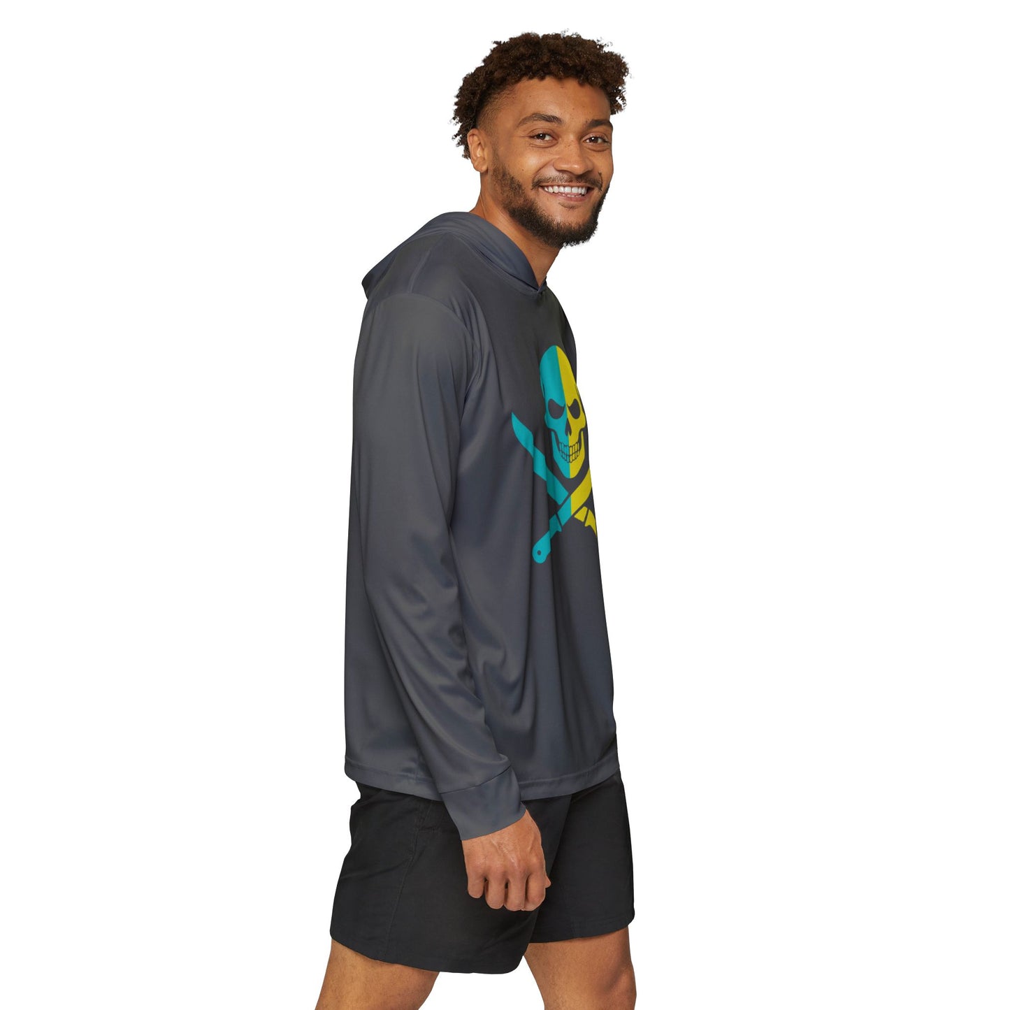 JR 2-Tone Hoodie — Two-Tone Pirate Skull Sports Warmup Hoodie