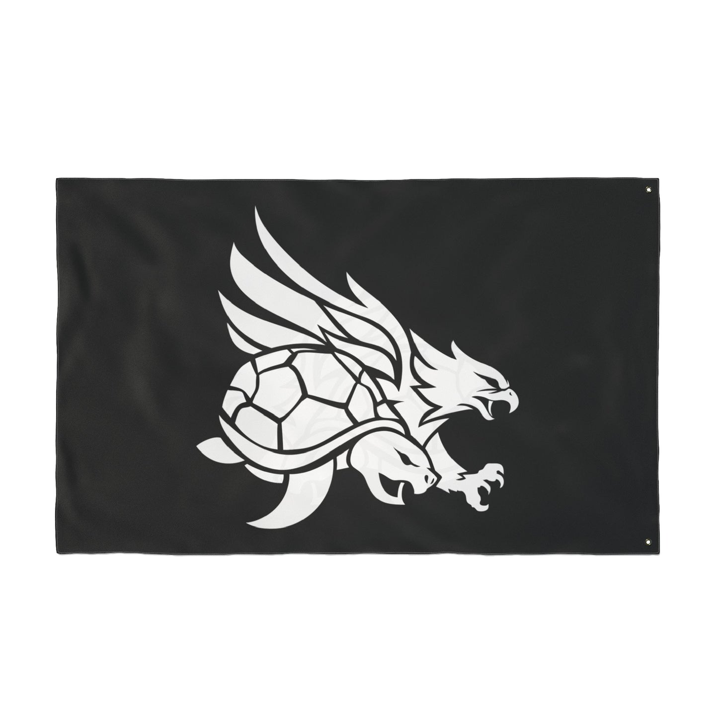 Tribal White Double-Sided Flag