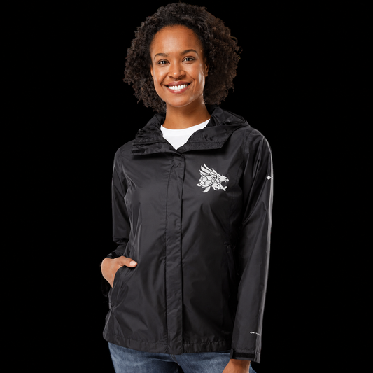 Tribal White Printed Women's Arcadia Jacket Hooded Softshell Jacket