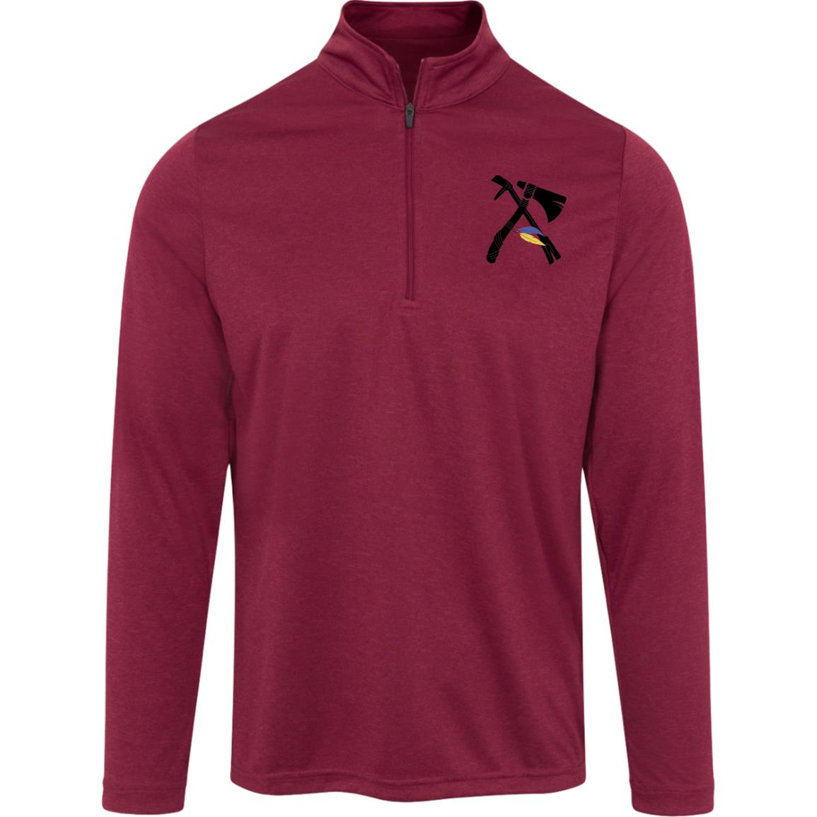 Atlanta Logo Team 365 Mens Heather Quarter Zip