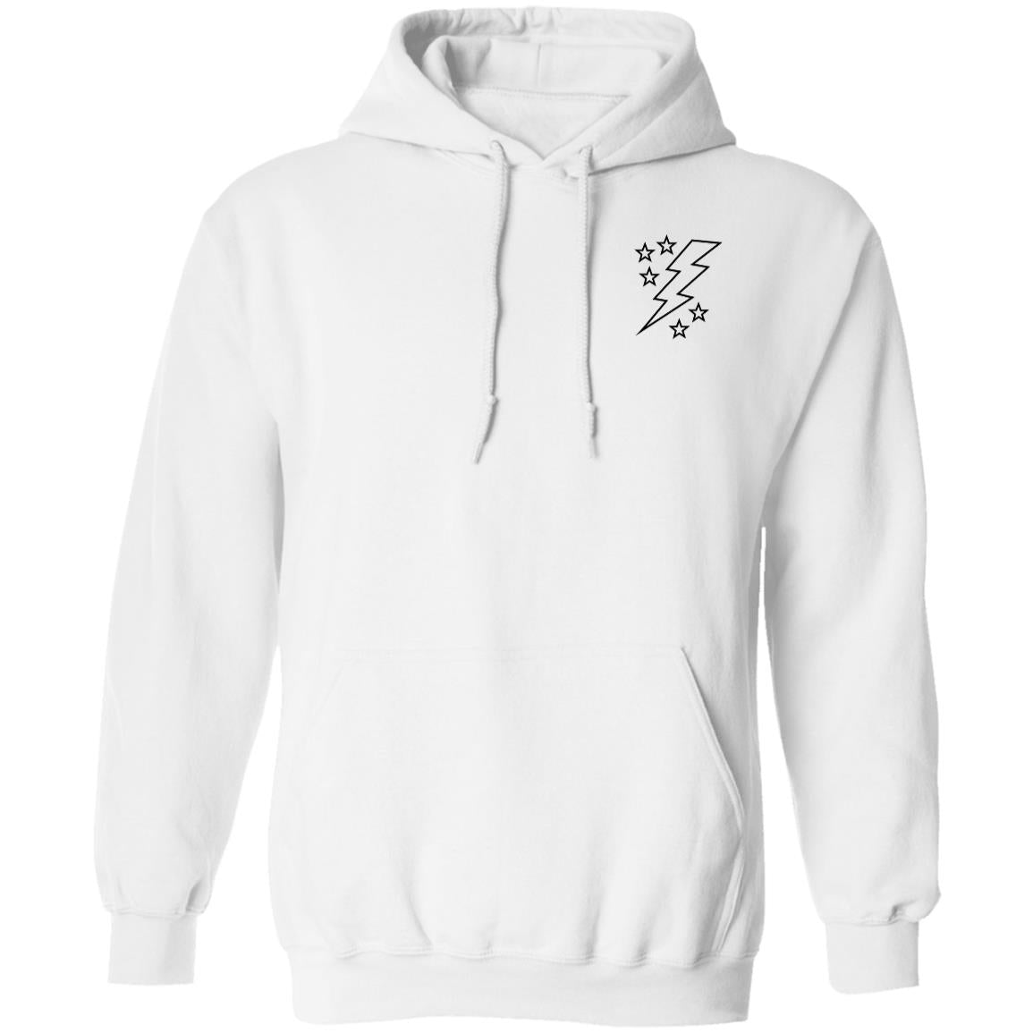 Lightening Bolt Outline Pullover Hoodie