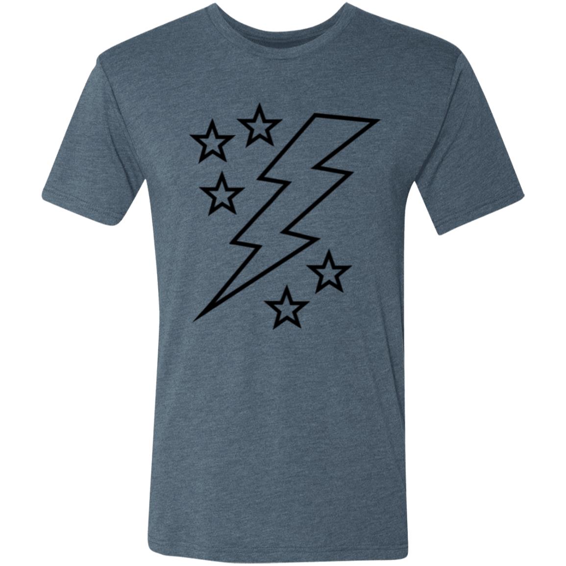 Lightening Bolt Large Men's Triblend T-Shirt