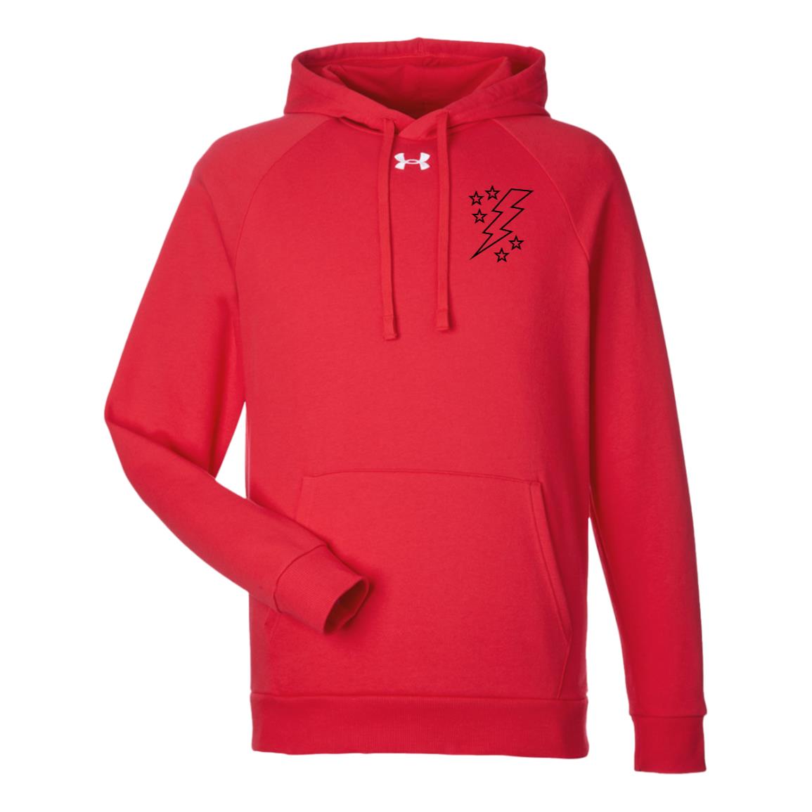 Lightening Bolt Outline Under Armour Mens Rival Fleece Hoodie