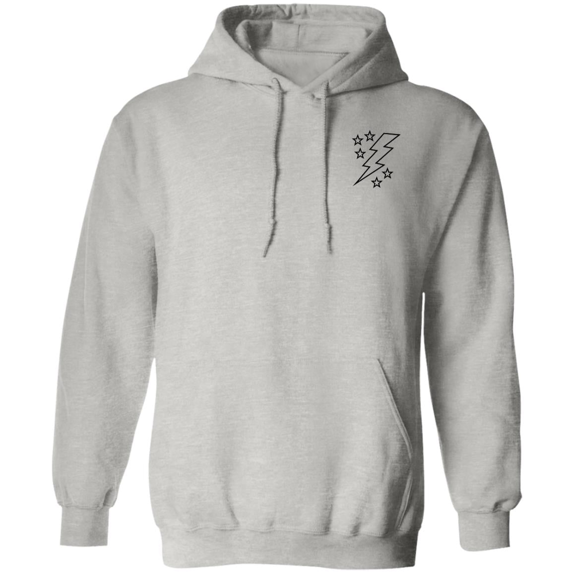 Lightening Bolt Outline Pullover Hoodie