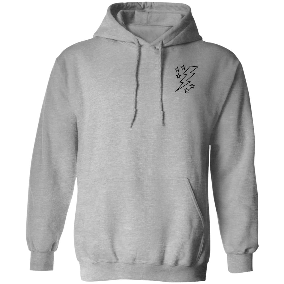 Lightening Bolt Outline Pullover Hoodie