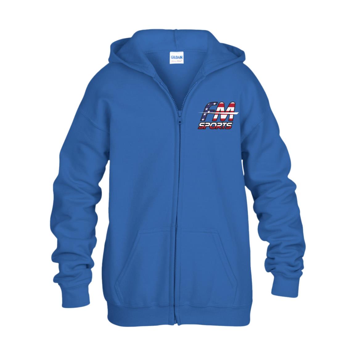 FM Sports USA Kids Heavy Blend Full Zip Hoodie