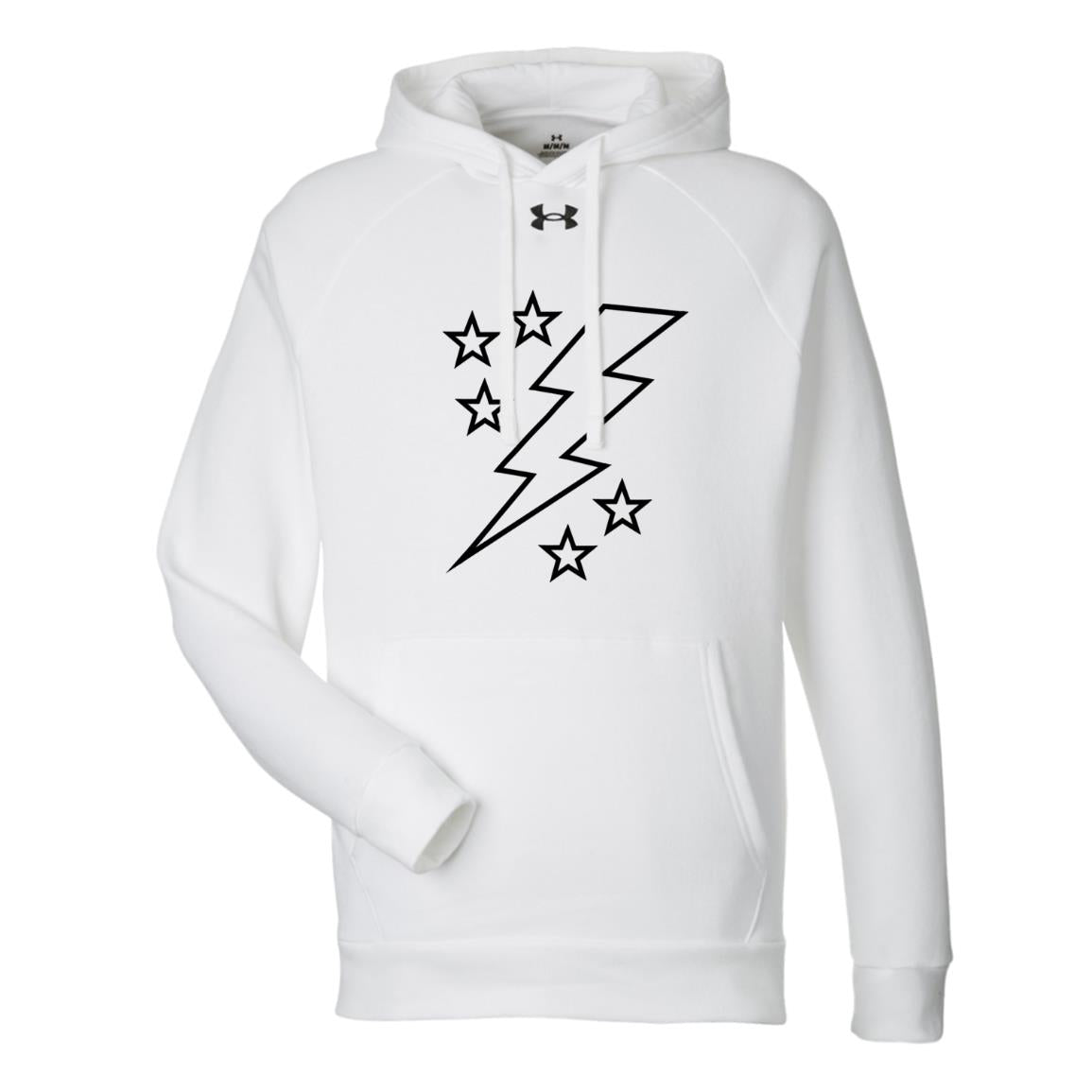 Lightening Bolt Large Under Armour Mens Rival Fleece Hoodie